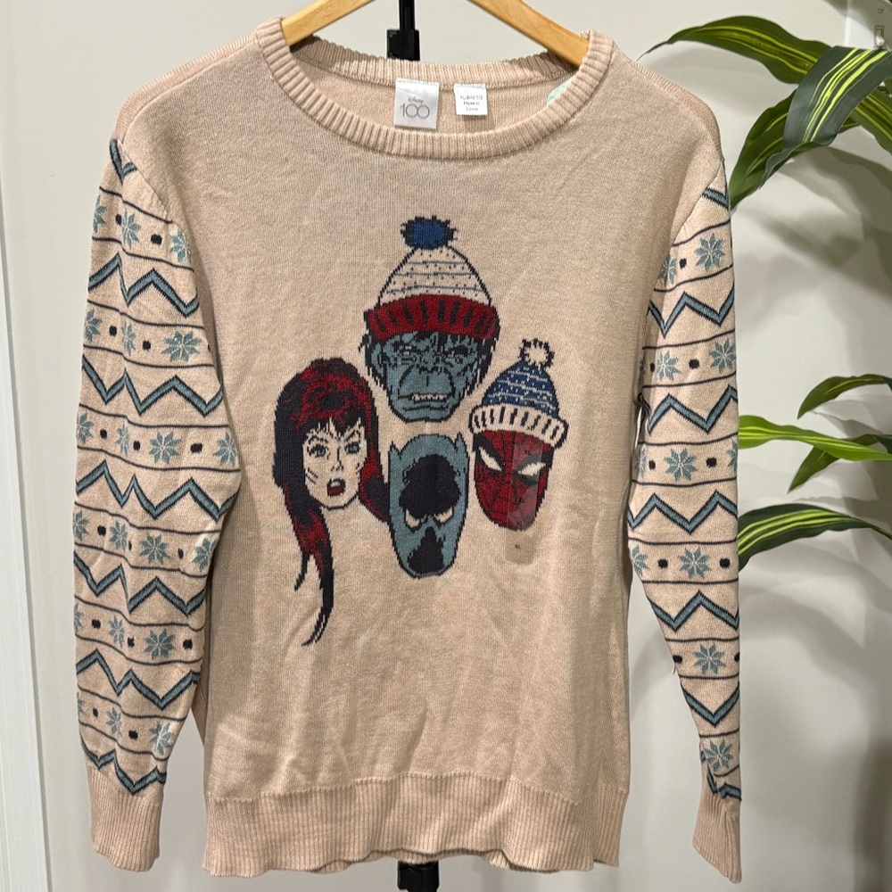 Disney Marvel ugly Christmas Sweater kids XL